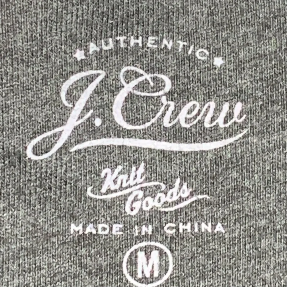 J. Crew Black‎ & Gray Cotton Sweater M